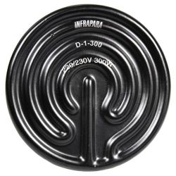 ฮีตเตอร์อินฟราเรดแบบแผ่นเซรามิค สีดำ INFRAPARA (Infrared heater) รุ่น D-1-300W AC220V Black ขั้วE27
