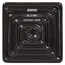 ฮีตเตอร์อินฟราเรดแบบแผ่นเซรามิค สีดำ INFRAPARA (Infrared heater) รุ่น EL-2-400W  AC220V 2wire Black