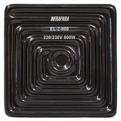 ฮีตเตอร์อินฟราเรดแบบแผ่นเซรามิค สีดำ INFRAPARA (Infrared heater) รุ่น EL-2-800W  AC220V 2wire Black