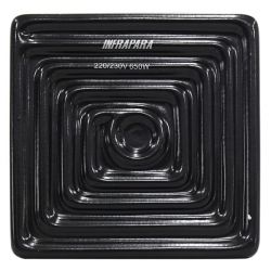 ฮีตเตอร์อินฟราเรดแบบแผ่นเซรามิค สีดำ INFRAPARA (Infrared heater) รุ่น EL-2-650W  AC220V 2wire Black