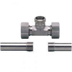 E40102 \ efector 300 \ Flow sensors \ T-PIECE G1/2-18-G1/2 \ DE
