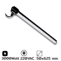 *รับสั่งทำเท่านั้น ฮีตเตอร์อุ่น-ต้มน้ำยาเคมี (BOBBIN HEATER) แบบสแตนเลส รุ่น SS-6302 50 x 625 mm. 3000W 220 VAC SANGI