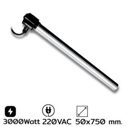 *รับสั่งทำเท่านั้น ฮีตเตอร์อุ่น-ต้มน้ำยาเคมี (BOBBIN HEATER) แบบสแตนเลส รุ่น SS-7302 50 x 750 mm. 3000W 220 VAC SANGI