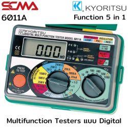 6011A มัลติฟังก์ชั่นเทสเตอร์แบบดิจิตอล (Continuity/ Loop/ PSC/ Insulation/ RCD) Kyoritsu