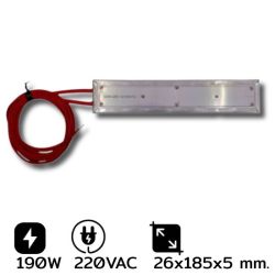 ฮีตเตอร์แผ่น (STRIP HEATER) SANGI 26x185x5 mm. 190 W 220 VAC