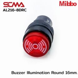AL216-8DRC 24VDC Red Buzzer lllumination Round 16mm. Mibbo