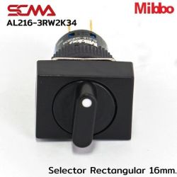 AL216-3RW2K34 Selector Rectangular 16mm. 3Gear Maintained Mibbo