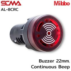 AL-8CRC 24VAC/DC Buzzer 22mm. Continuous Beep Mibbo