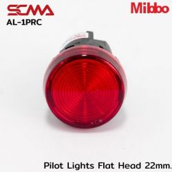 AL-1PRC Pilot Lights Flat Head 22mm. 24VAC/DC Red Mibbo