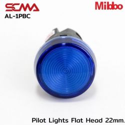 AL-1PBC Pilot Lights Flat Head 22mm. 24VAC/DC Blue Mibbo