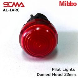AL-1ARC Pilot Lights Domed Head 22mm. 24VAC/DC Red Mibbo