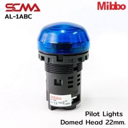 AL-1ABC Pilot Lights Domed Head 22mm. 24VAC/DC Blue Mibbo