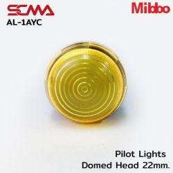 AL-1AYC Pilot Lights Domed Head 22mm. 24VAC/DC Yellow Mibbo