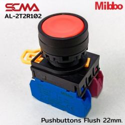 AL-2T2R102 Red Pushbuttons Flush 22mm. Maintained Mibbo