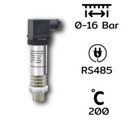 High Temperature Pressure Transmitter : SUP-P300G Series Range: 0-16 Bar / Output: RS485