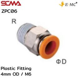 ZPC06-M5 \ Plastic Fitting \ Straight / 6mm OD / M5 \ E.MC