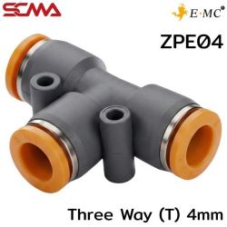 ZPE04 \ Plastic Fitting \ Three Way (T) / 4mm \ E.MC
