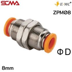 ZPM08 \ Plastic Fitting \ Straight / 8mm \ E.MC