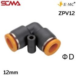 ZPV12 \ Plastic Fitting \ Elbow / 12mm \ E.MC