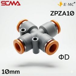 ZPZA10 \ Plastic Fitting \ Four Way / 10mm \ E.MC