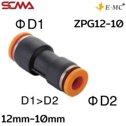 ZPG12-10 \ Plastic Fitting \ Reducer / 12mm-10mm \ E.MC