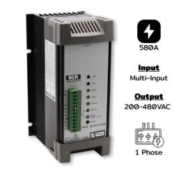 SCR-1ASP580 Single phases 200-480VAC, กระแส 580A, Multi-input, Phases angle