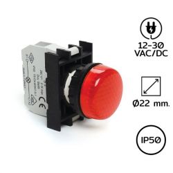 B060XK Pilot Light (หลอดไฟตู้คอนโทรล) Ø22 mm 12-30VAC/DC RED LED 