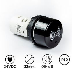 MBZX024S Buzzer 22mm. 24VDC BLACK 