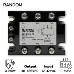 SG3-DAR1HP F/R-A2 Three phases Input 10-50VDC Output 48-480VAC 0.75KW Ramdom
