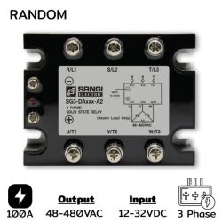 SG3-DAR100-A2(W) Three phases Input 12-32VDC Output 48-480VACกระแส100ARandom