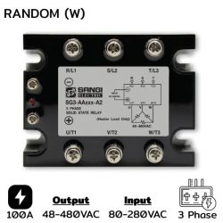SG3-AAR100-A2(W) Three phases Input 80-280VAC Output 48-480VAC กระแส100ARandom