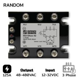 SG3-DAR0125-A2(W) Three phases Input 12-32VDC Output 48-480VAC กระแส125ARandom