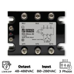 SG3-AAR2HP F/R-A2 Three phases Input 80-280VAC Output 48-480VAC 1.5KW Random