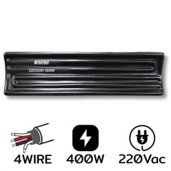 A-1-T-16CM 400W AC220V ฮีตเตอร์อินฟราเรด 4 Wire Black with T/C.