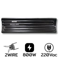 A-1-16CM, 800W AC220V ฮีตเตอร์อินฟราเรด 2 Wire Black