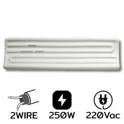AW-1-16CM 250W AC220V ฮีตเตอร์อินฟราเรด 2Wire White
