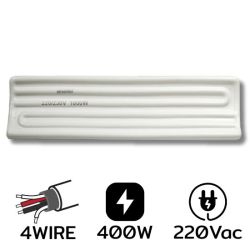 AW-1-T-16CM 400W AC220V ฮีตเตอร์อินฟราเรด 4 Wire White with T/C.