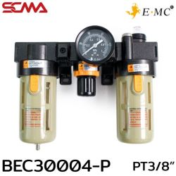 BEC30004-P \ Air Preparation Unit \ Filter Regulator+Lubricator / PT3/8” \ E.MC