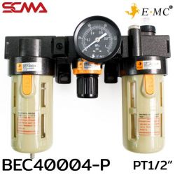 BEC40004-P \ Air Preparation Unit \ Filter Regulator+Lubricator / PT1/2” \ E.MC SCMA