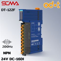 DT-122F \ Remote I/O \ Digital Input 24V DC-16DI High-level input, NPN, counting function, counting frequency < 200 Hz, built-in COM terminal D series