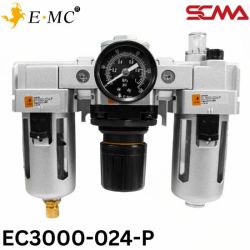 EC3000-024-P \ Air Preparation Unit \ Filter+Regulator+Lubricator / PT1/4” \ E.MC