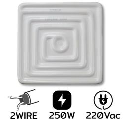 ELW-2-16CM 250W AC220V ฮีตเตอร์อินฟราเรด 2 Wire White