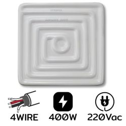 ELW-2-T-16CM 400W AC220V ฮีตเตอร์อินฟราเรด 4 Wire White with T/C