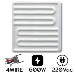 ELW-3-T-16CM 600W AC220V ฮีตเตอร์อินฟราเรด 4 Wire White with T/C