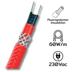 FSX 60, 60W/230V สายไฟฮีตเตอร์ FLUOROPOLYMER INSULATION