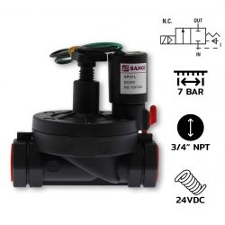 GP20(3/4")-L-DC24V is latching coil, Diaphragm 2/2 way NC,PVC Seal,For Water