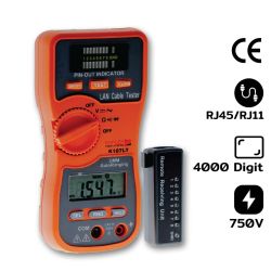 KEPLER เครื่องทดสอบสาย LAN + ดิจิตอลมัลติมิเตอร์ (LAN Cable Tester & Digital Multimeters) K187LT