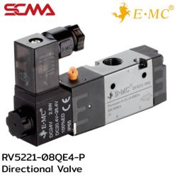 RV5221-08QE4-P \ Solenoid Valve \ 5/2 Single Control DC24V / PT1/4” \ E.MC SCMA