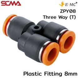 ZPY08 \ Plastic Fitting \ Three Way (Y) / 8mm \ E.MC