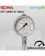 ATF-100H 压力表 0~10bar/0~150psi 1/4PT SUS304